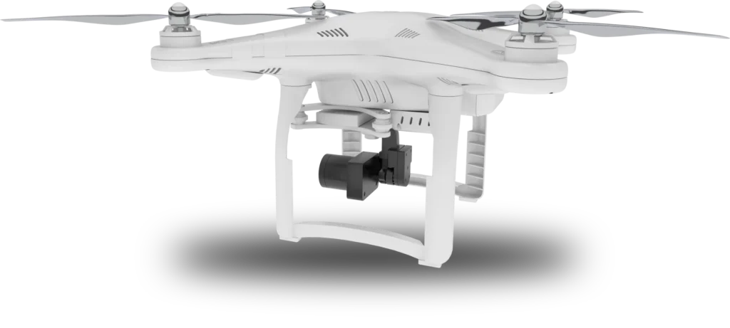 Dron con cámara utilizado para levantamientos topográficos y modelos digitales del terreno