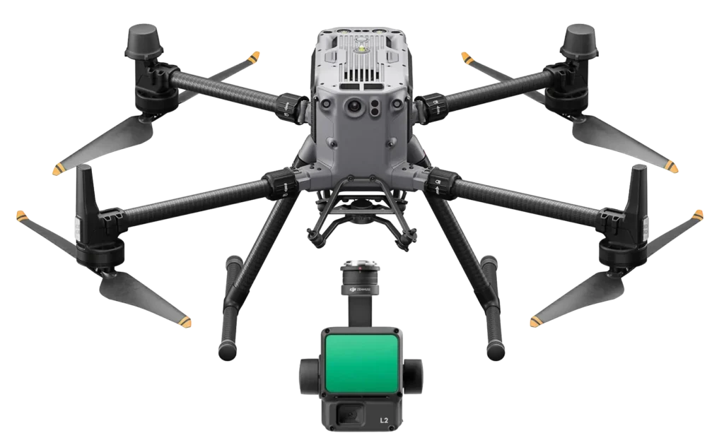 DJI Matrice 350 RTK con sensor Zenmuse L2 para topografía aérea LiDAR